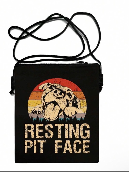Handbags - NWOT Resting Pit Face Crossbody Festival Bag